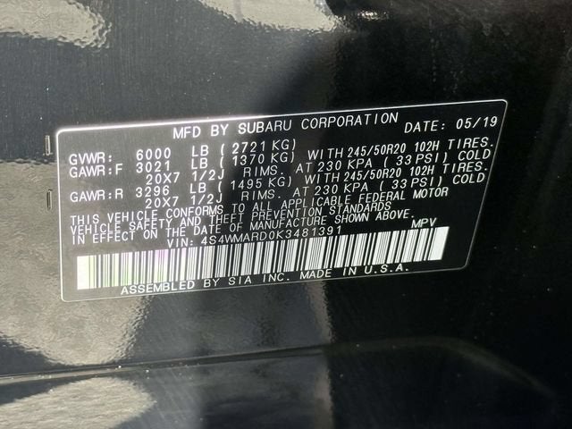 2019 Subaru Ascent Touring