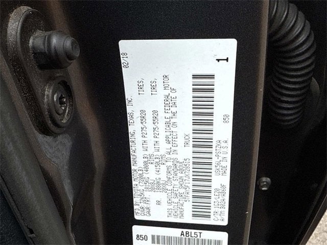 2018 Toyota Tundra 4WD SR5