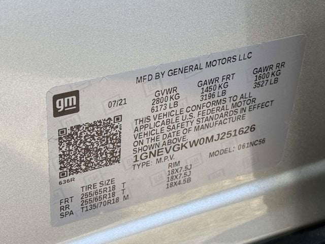 2021 Chevrolet Traverse LT Cloth