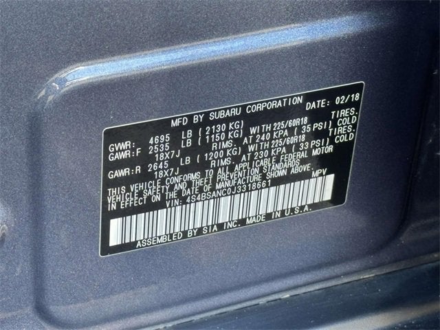 2018 Subaru Outback Limited