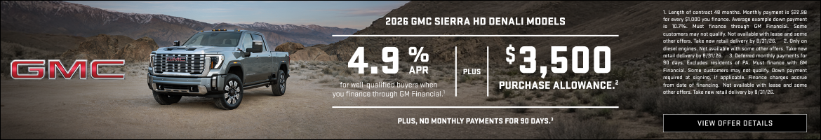4.9% APR for well-qualified buyers when you finance through GM Financial.1

Plus, $3,500 PURCHASE...